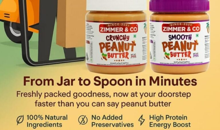 Worldwide Panicle GI Launches Zimmer & Co Peanut Butter on Blinkit in NCR