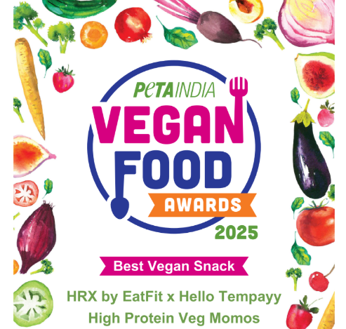 HRX by EatFit and Hello Tempayy Win PETA India’s Best Vegan Snack Award for 2025