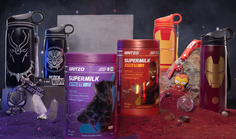 Gritzo launches SuperMilk inspired by iconic Marvel Characters